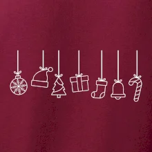 Rodinná vánoční trička  - Vánoční ozdoby na provázku