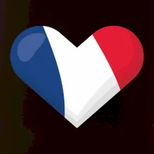 Francouzská vlajka srdce