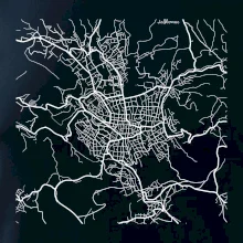 Mapy měst černobílé Jablonec nad Nisou