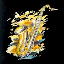 Saxofon malovaný