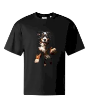 Bernský salašnický pes skakájící černá fotka