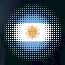 Argentina vlajka tečkovaná
