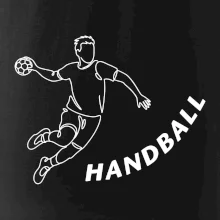 Handball nápis šikmo