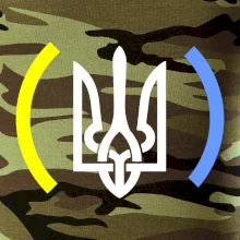 Ukrajina trojzubec s barvami