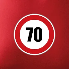 Dopravní značka - omezení rychlosti 70