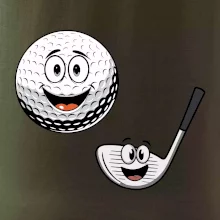 Parové triko - Golfová hůl a míček