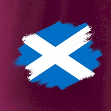 Skotská vlajka kreslená štetcem