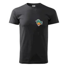 Ptáček kreslený na prsu