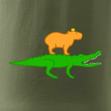 Kapybara na krokodýlovi (Moňas)