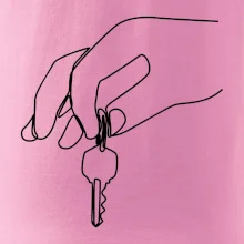 Klíče a ruka jedním tahem