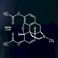 Molekulární struktura Heroin