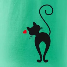 Zamilovaná kočka zezadu