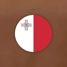 Vlajka Malta kulatá velká