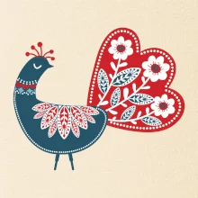 Folklor - páv modrý