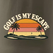 Golf is my escape retro západ slunce