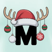 Vanoční rodinná trička - písmeno a čepice