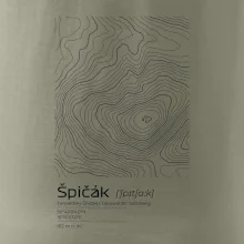 Špičák - vrstevnice v obdélníku