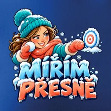 Rodinná vánoční trička - Mířím přesně máma sněhová bitva