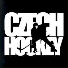 Czech hockey - nápis s hokejistou - Mistrovství světa v ledním hokeji 2024 Czech hockey - nápis s hokejistou - Mistrovství světa v ledním hokeji 2024