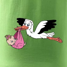 Čáp a miminko - holka (Hana-creative)