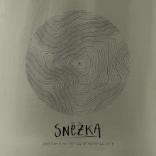 Sněžka - vrstevnice v kruhu