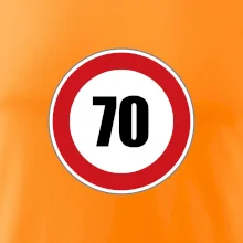 Dopravní značka - omezení rychlosti 70