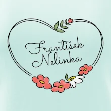 Srdce velké - Tričko se jmény dětí