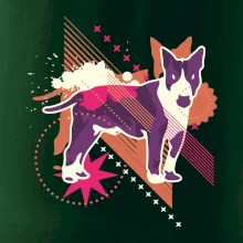 Pes abstrakce fialový