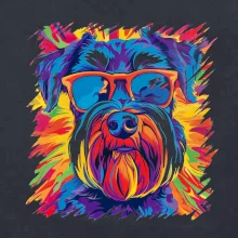 Knírač barevný styl 70s