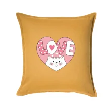 Kočka love - růžové srdce