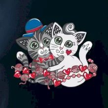 Kočky v objetí (Pecka design)