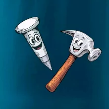 Parové triko - Kladivo a hřebík