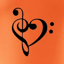 Houslový klíč srdce