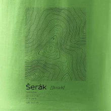 Šerák - vrstevnice v obdélníku