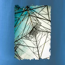 Barevné nebe - stožáry vysokého napětí