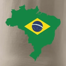 Brazílie vlajka v mapě