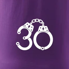 Narozeninové tričko pro policajta - pouta 30