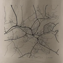 Mapy měst černobílé Turnov