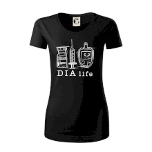 D I A life - kreslený insulin injekce a glukometr