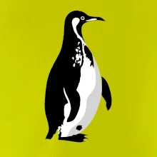 Tučňák černobílý z boku