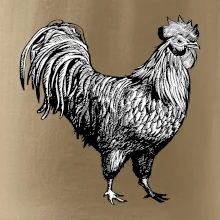 Kohout kreslený černobílý