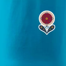 Folklor na prsu květina kulatá