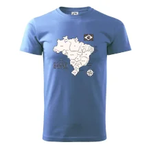 Brazílie mapa s názvy regionů