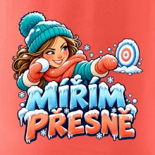 Rodinná vánoční trička - Mířím přesně máma sněhová bitva