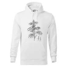 Konopí kytka černobílá