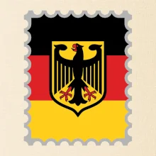 Německá známka - vlajka