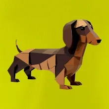 Jezevčík - slepený z papíru