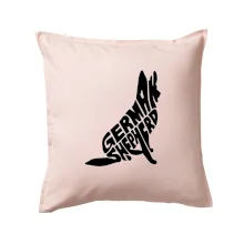 Německý ovčák sedící napis