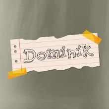 Papírek se jmenovkou - vlastní jméno