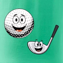 Parové triko - Golfová hůl a míček